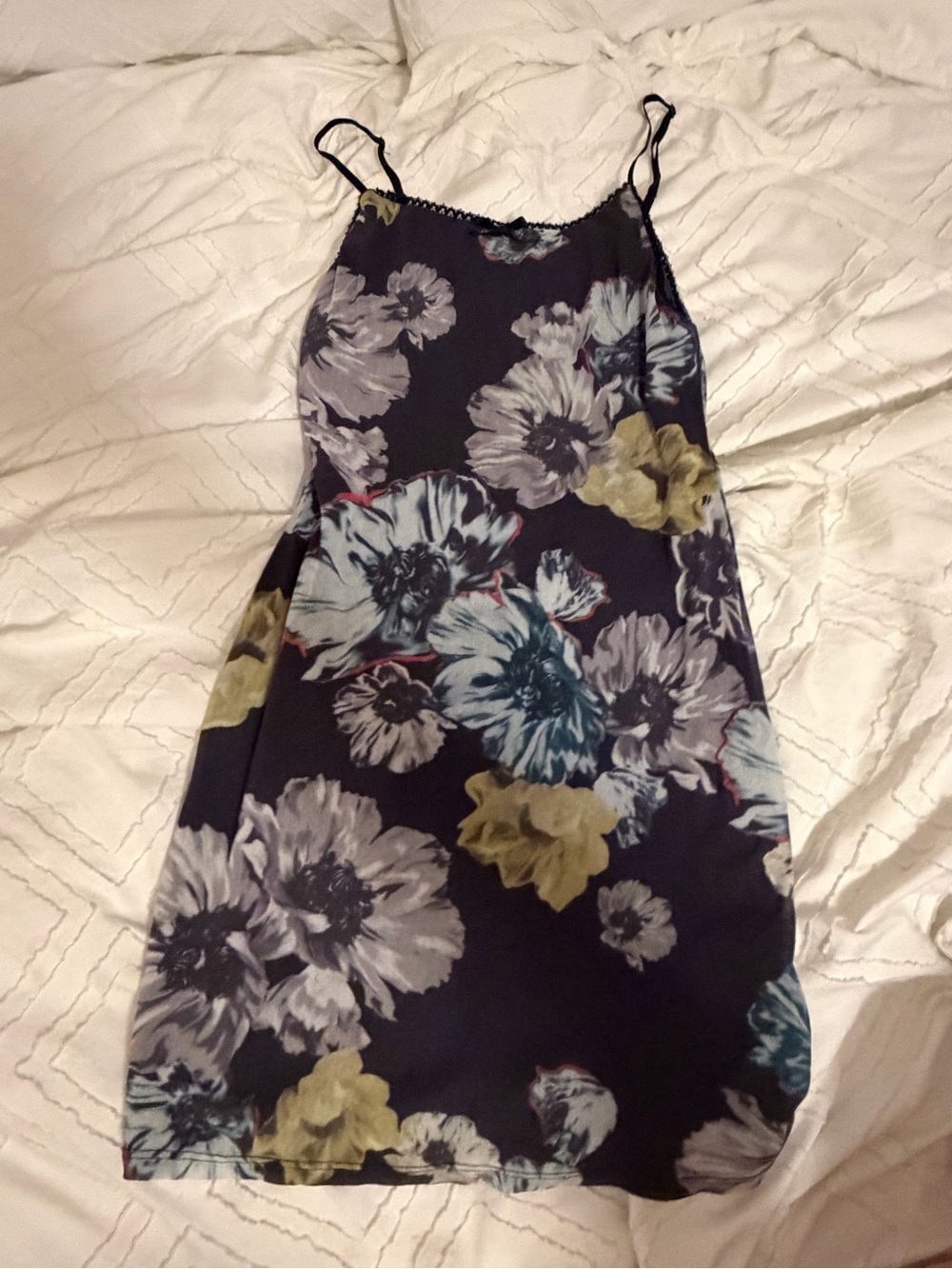 Urban Outfitters Floral Slip Dress with Yellow and Teal Flowers